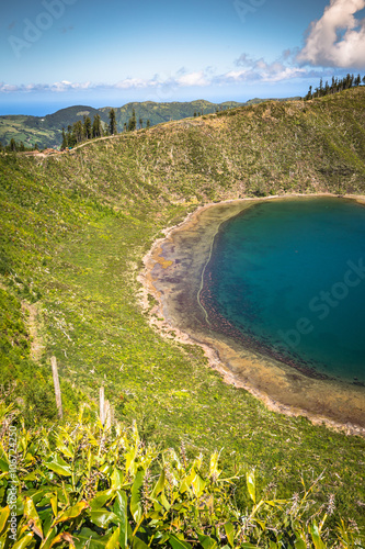 Fototapeta Naklejka Na Ścianę i Meble -  Beautiful lake of Sete Cidades, Azores, Portugal Europe
