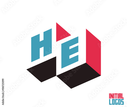 HE Initial Logo for your startup venture