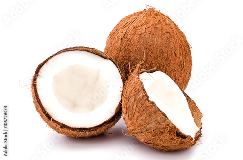 Coconut  isolated on white Background