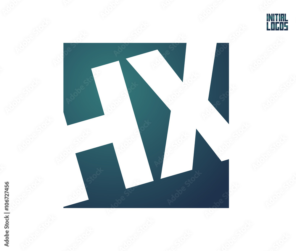 HX Initial Logo for your startup venture HX Initial Logo for your startup venture