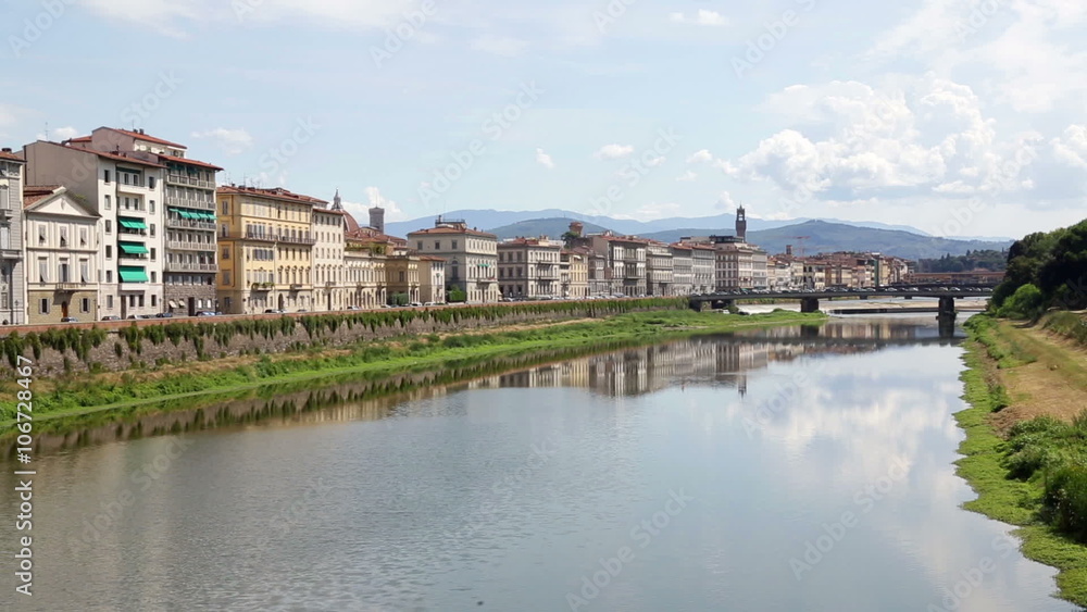 Florence city and river Arno, Italy, Tuscany. Summer day italian scene of Firenze cityscape. Florence city and river Arno, Italy, Tuscany. Summer day italian scene of Firenze cityscape.