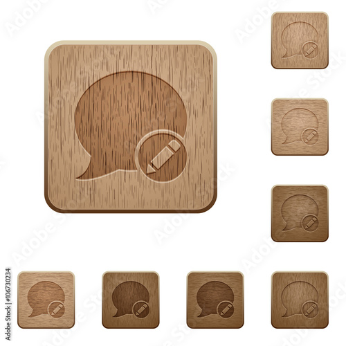 Moderate blog comment wooden buttons