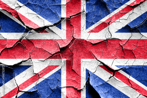 Grunge Great britain flag with some cracks and vintage look