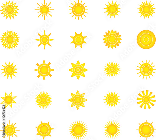 Various suns icon set for you design