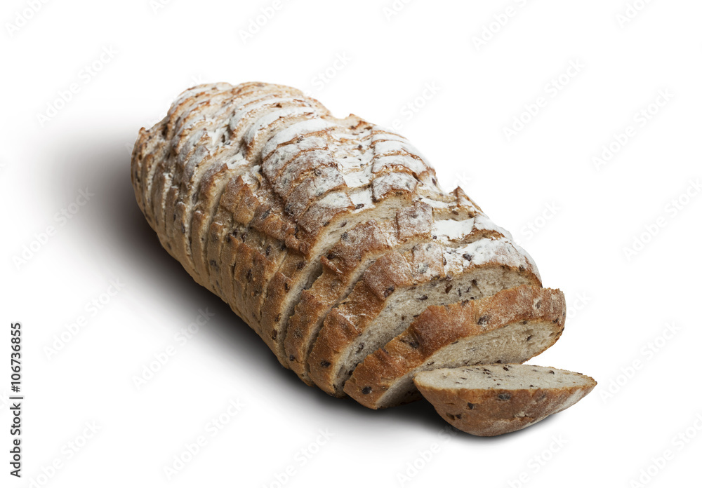 Sliced rye bread with linseed Sliced rye bread with linseed