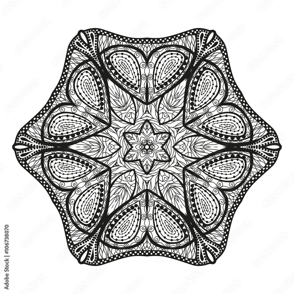 Mandala. Ethnic decorative element. Round ornament. Ethnic Amulet. Islam, Arabic, Indian, ottoman motifs. Coloring element. Hand drawn background Mandala. Ethnic decorative element. Round ornament. Ethnic Amulet. Islam, Arabic, Indian, ottoman motifs. Coloring element. Hand drawn background