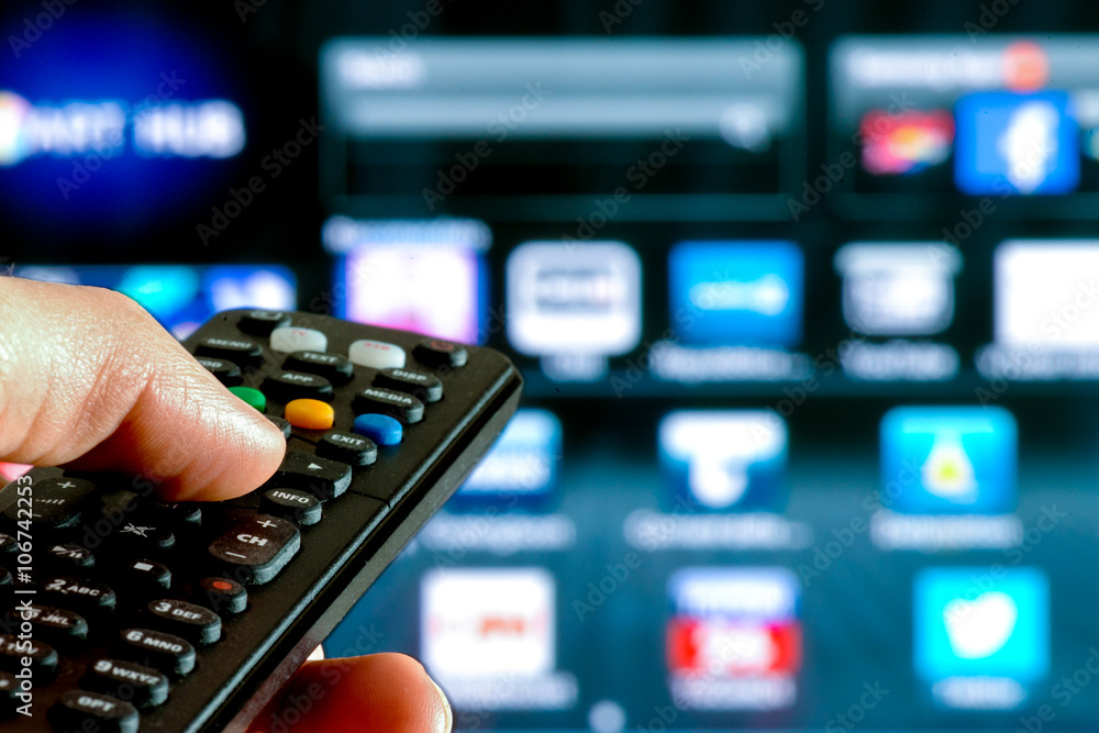 remote control interacting with smart television remote control interacting with smart television