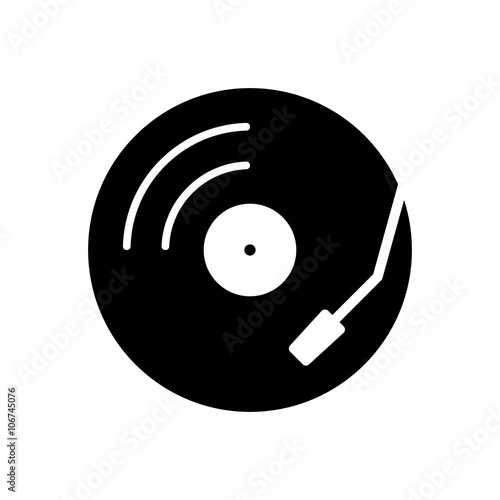 Vinyl record turntable icon