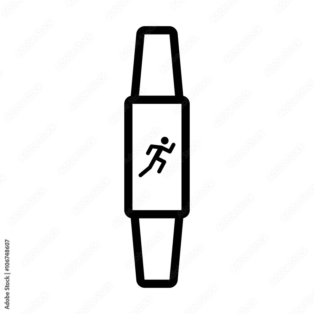 Fitness activity tracker with exercise monitor line art icon for apps and websites Fitness activity tracker with exercise monitor line art icon for apps and websites