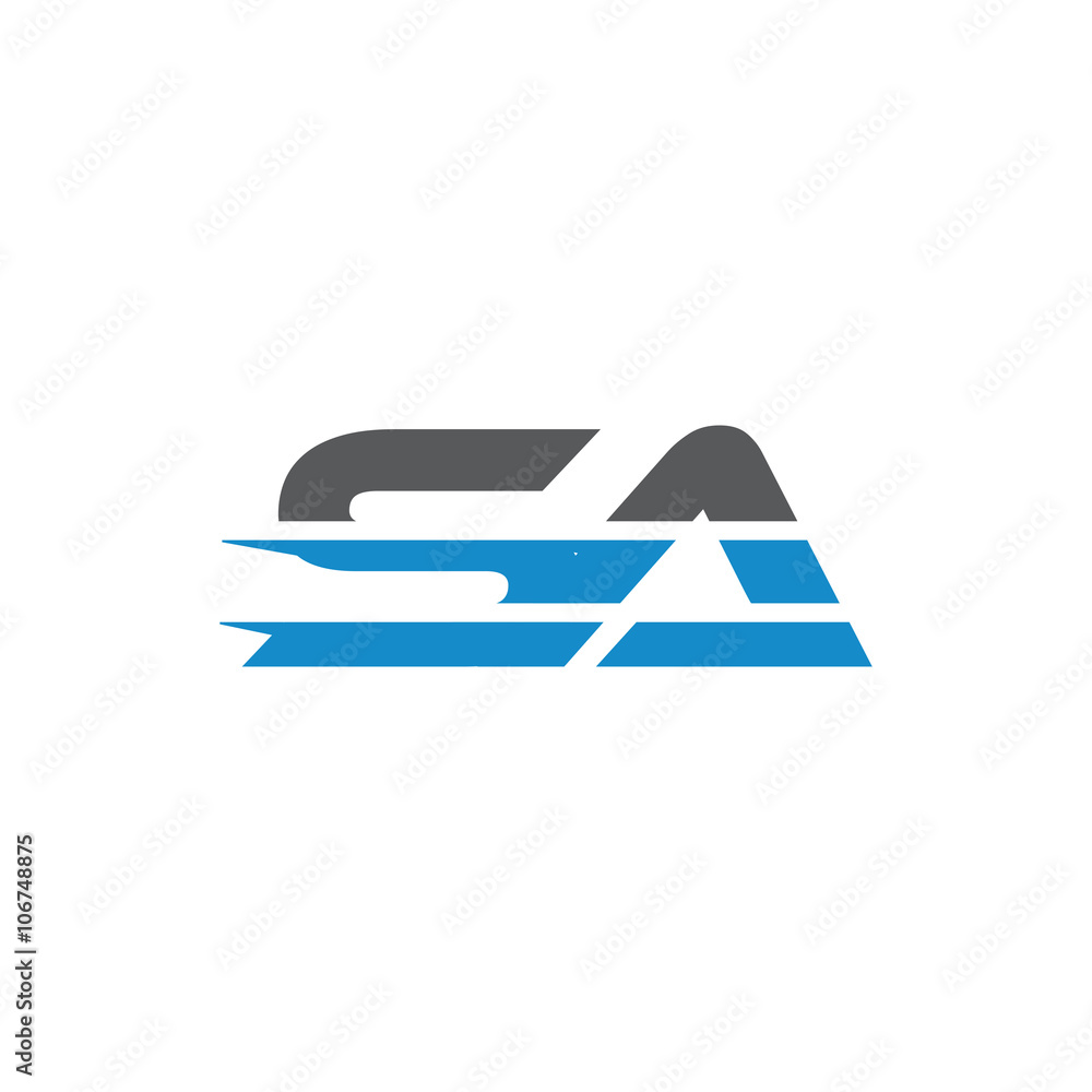 Simple Modern Dynamic Letter Initial Logo sa Simple Modern Dynamic Letter Initial Logo sa