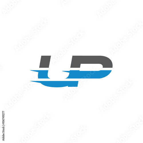 Simple Modern Dynamic Letter Initial Logo up
