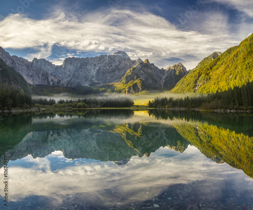 jezioro górskie w Alpach Julijskich,Laghi di Fusine