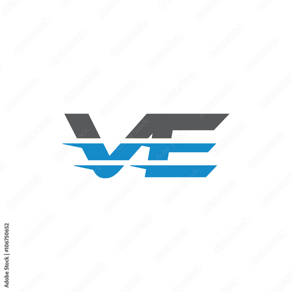 Simple Modern Dynamic Letter Initial Logo ve Simple Modern Dynamic Letter Initial Logo ve