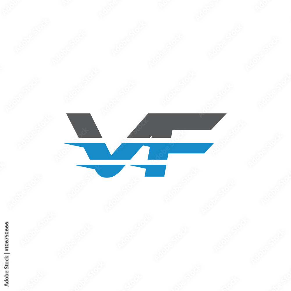 Simple Modern Dynamic Letter Initial Logo vf Simple Modern Dynamic Letter Initial Logo vf
