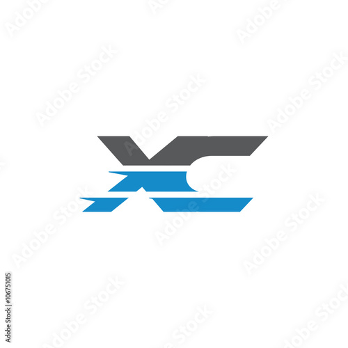 Simple Modern Dynamic Letter Initial Logo xc