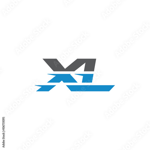 Simple Modern Dynamic Letter Initial Logo xl