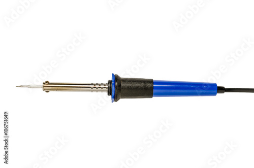 Soldering iron isolated on white background with clipping path