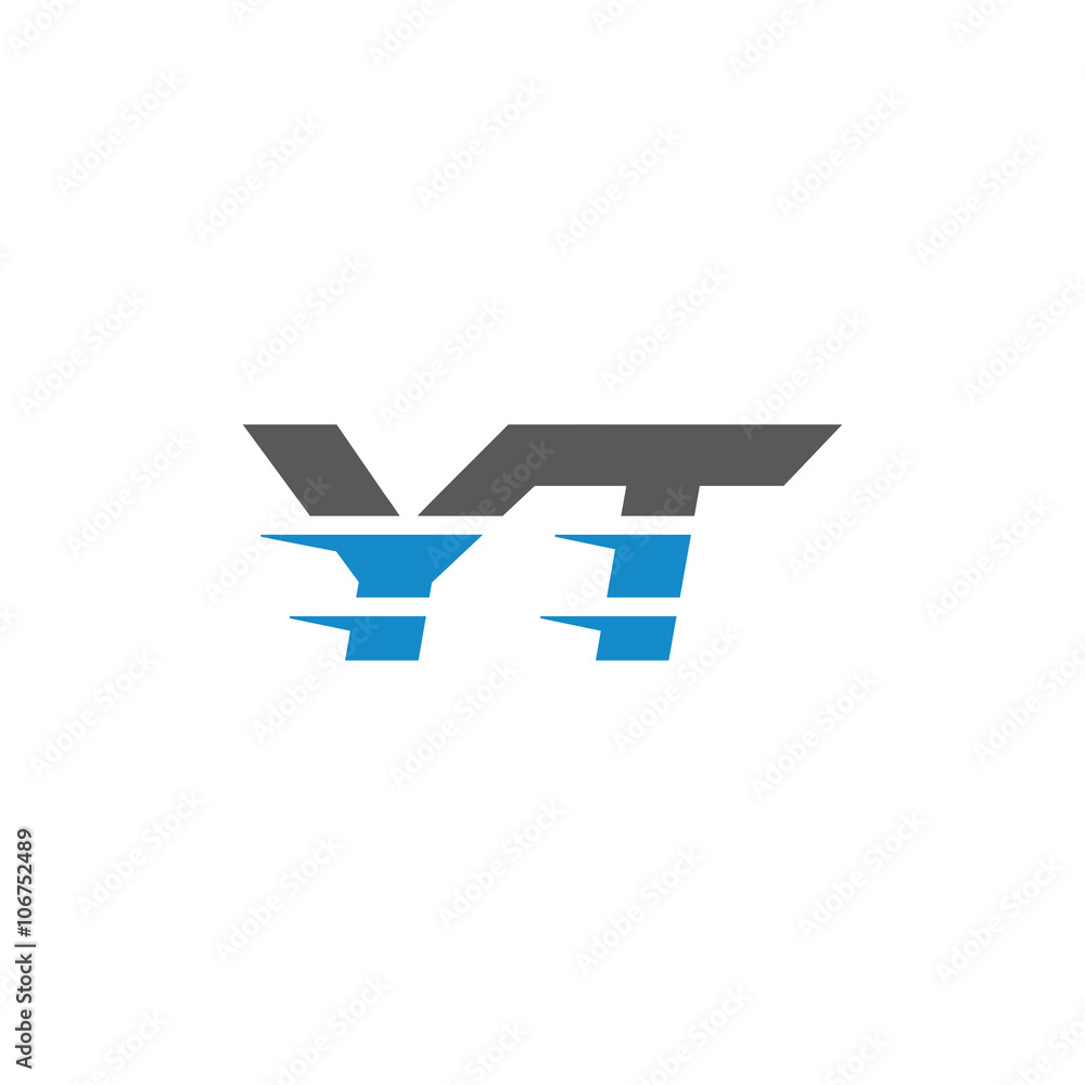 Simple Modern Dynamic Letter Initial Logo yt Simple Modern Dynamic Letter Initial Logo yt