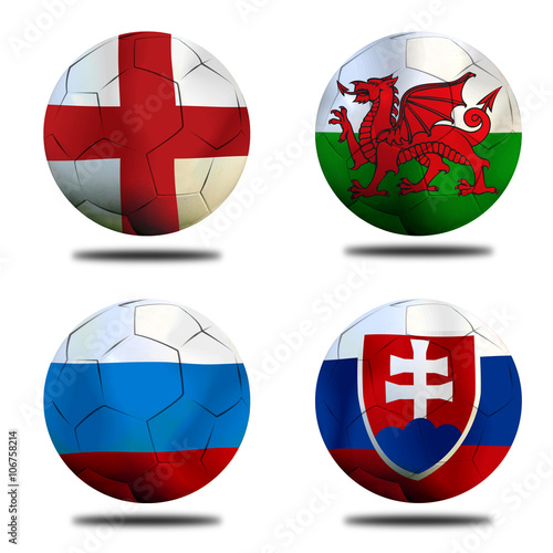 Soccer Euro 2016 ( Football ) England, Slovakia, Welsh and Ru