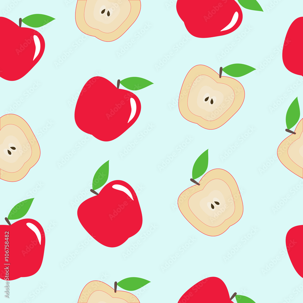 Seamless pattern of beautiful colored apples Seamless pattern of beautiful colored apples