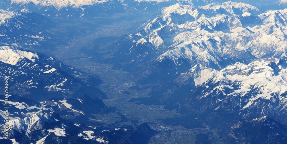 survol des alpes autrichiennes