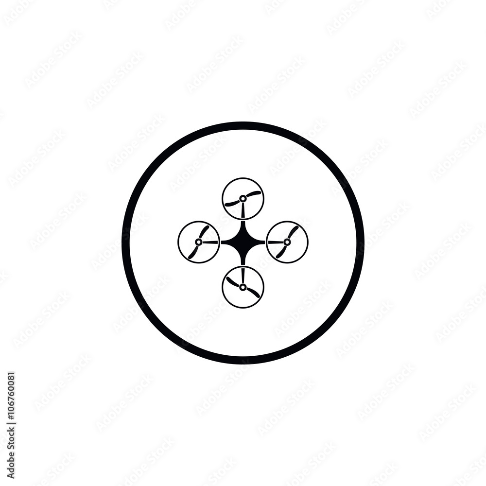 Quadrocopter icon. Quadrocopter icon.