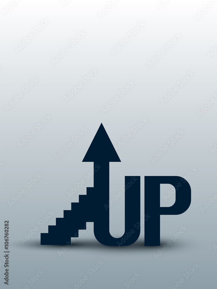 Fototapeta premium The composition symbolizes the ascent to the top.Vector