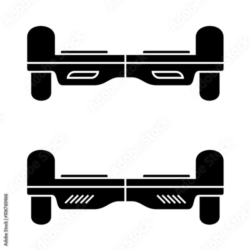 vector self balancing hover board black symbol