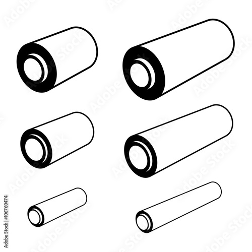 vector roll of any foil black symbols