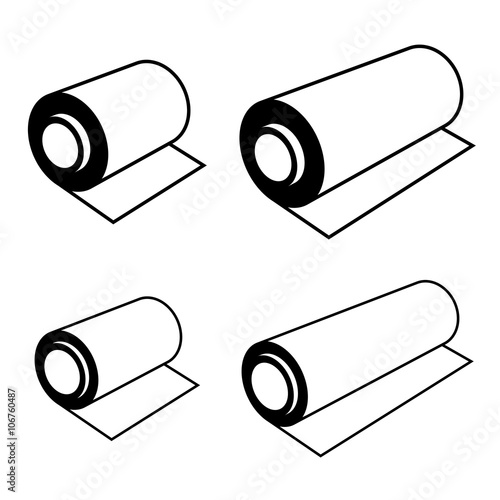 vector roll of any foil black symbols