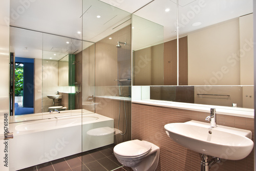 Modern bathroom in luxury apartment