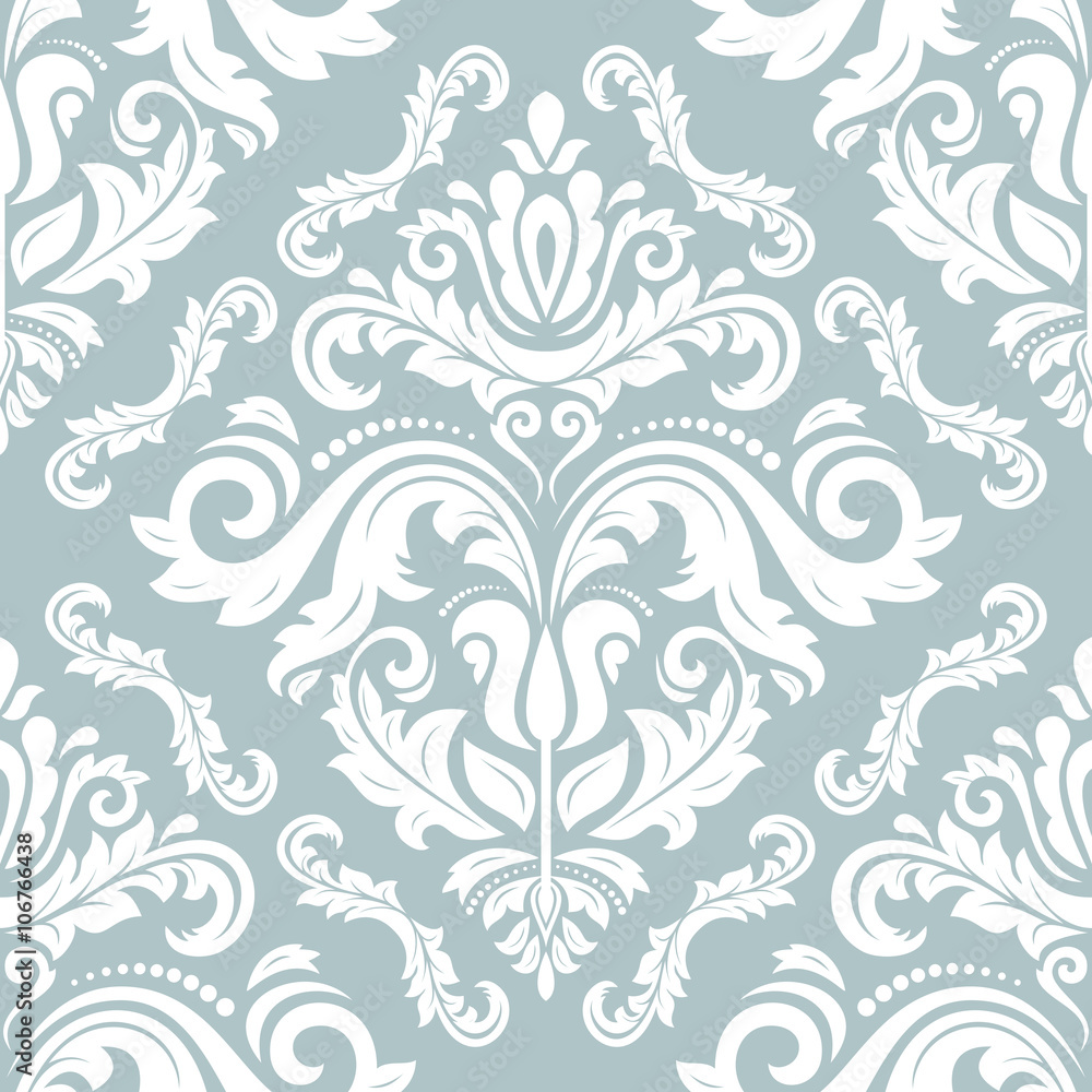 Oriental vector classic light blue and white ornament. Seamless abstract background with repeating elements Oriental vector classic light blue and white ornament. Seamless abstract background with repeating elements
