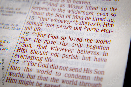 Bible text -  God so loved the world - John 3:16