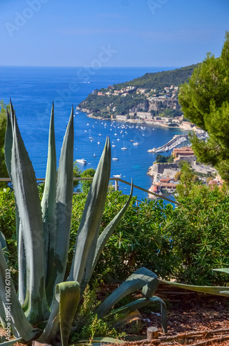 Nice view of the coast from the top. Cote d'Azur, France.