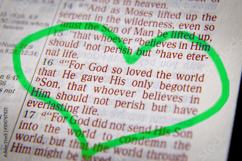 Bible text -  God so loved the world - John 3:16