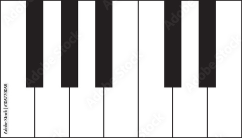 Piano keys vector icon.