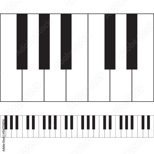 Piano keys vector illustration.