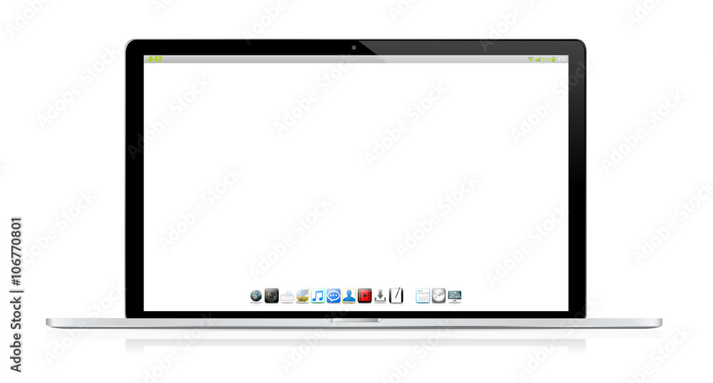 Modern laptop on white background Modern laptop on white background