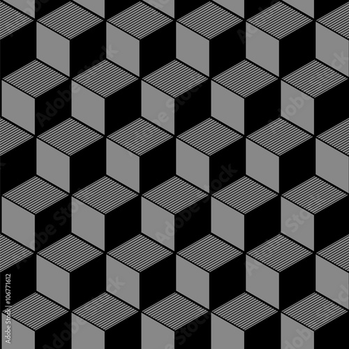 Elegant dark antique background image of cubic line geometry