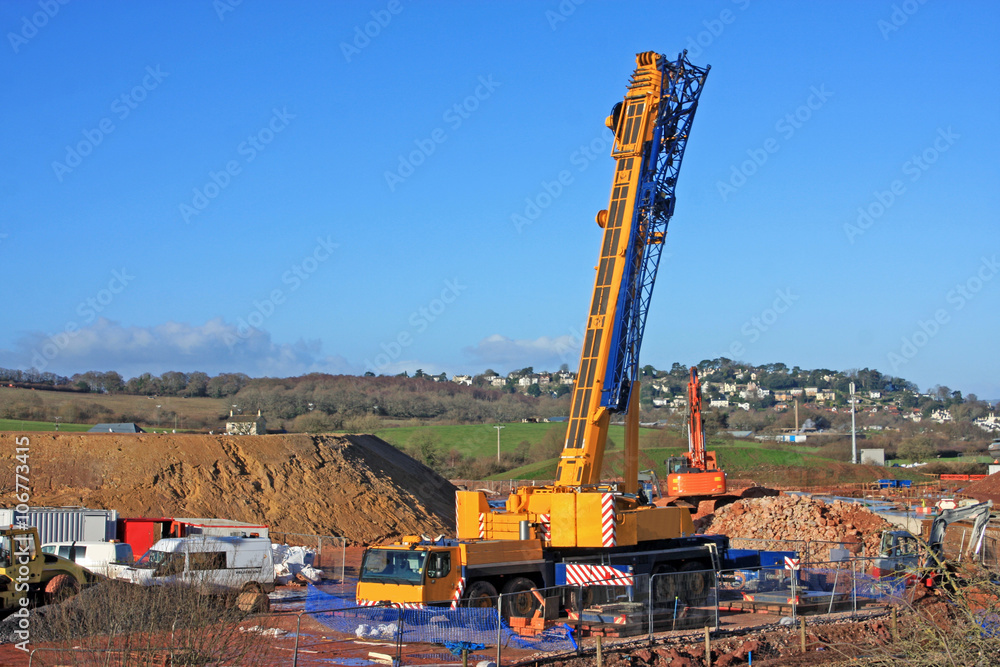 Mobile Crane on a construction site Mobile Crane on a construction site