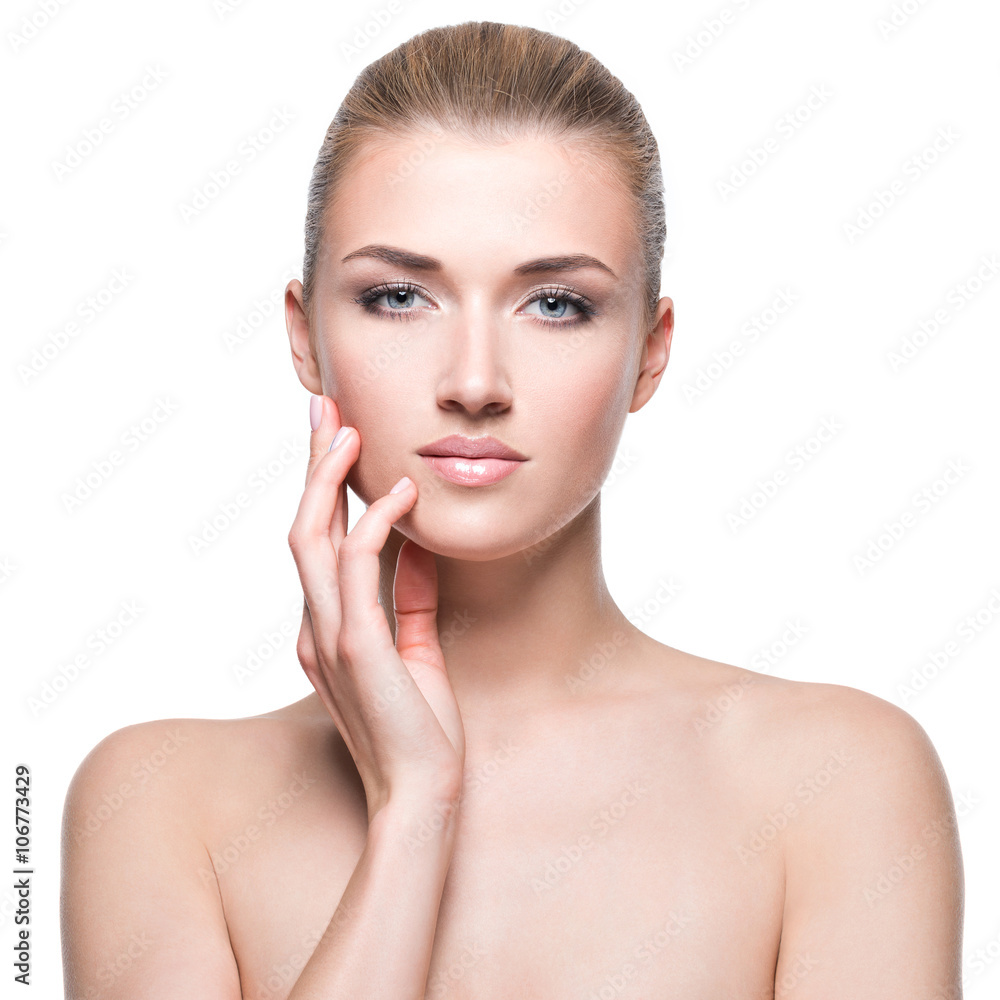 Beautiful young blonde woman with perfect skin. Beautiful young blonde woman with perfect skin.