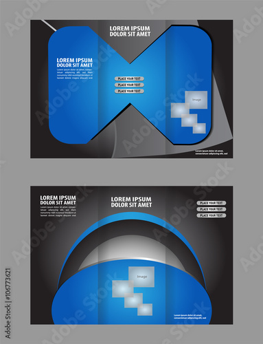 brochure design template vector tri-fold
