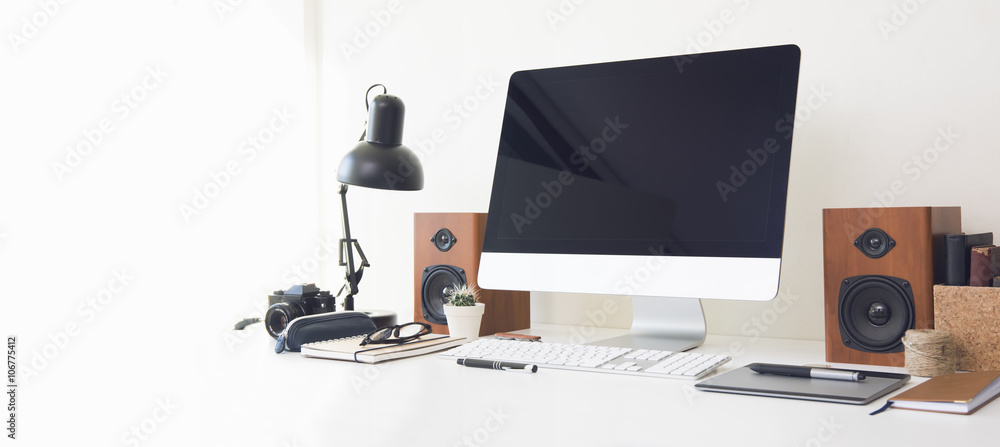Mockup image of a desktop computer