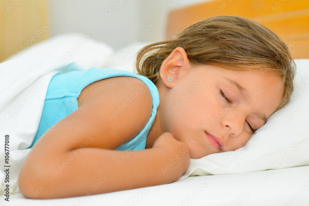 Sweet dreams, adorable toddler girl sleeping Sweet dreams, adorable toddler girl sleeping