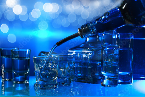 vodka in blue