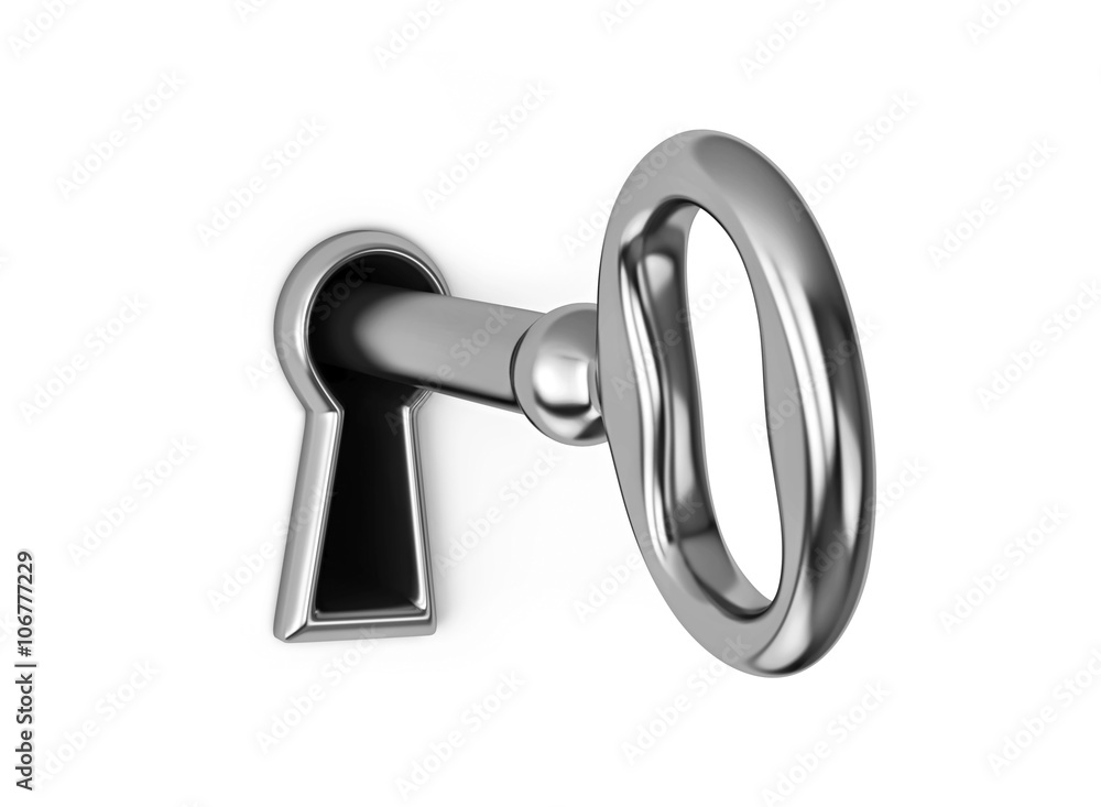 Key in keyhole Stock Illustration Adobe Stock
