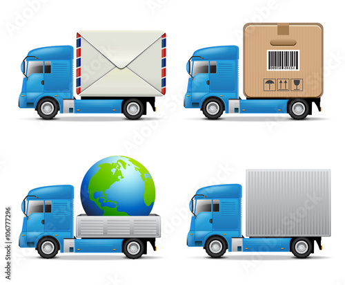 Trucks icon set.