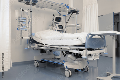 Modern equipped intensive care room