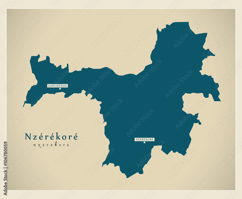 Modern Map - Nzerekore GN