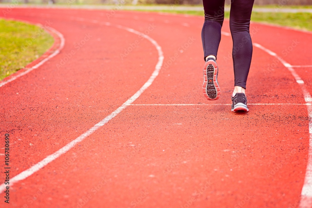 Woman run training outdoors.